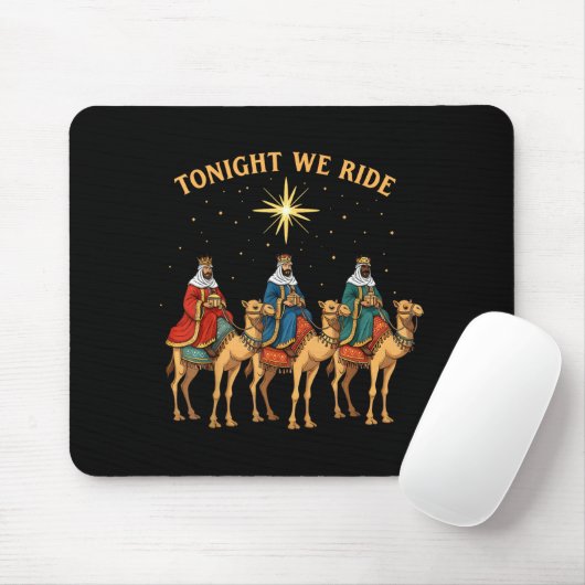 3 Wise Men Tonight We Ride Christmas Mousepad (Mit Mouse)