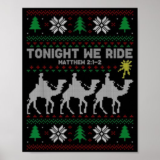 3 Wise Men Tonight We Ride Christmas Poster (Vorne)