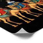 3 Wise Men Tonight We Ride Christmas Poster (Ecke)