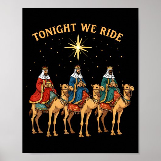 3 Wise Men Tonight We Ride Christmas Poster (Vorne)