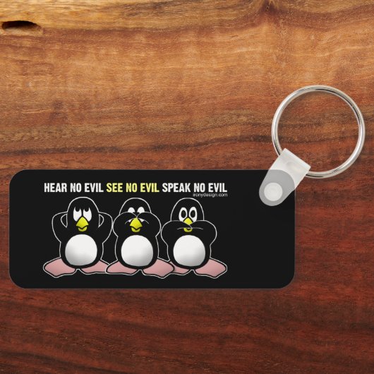 3 Wise Penguins Schlüsselanhänger (Vorderseite)