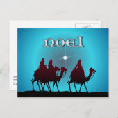 3 WISEMEN & STAR by SHARON SHARPE Postkarte (Vorne/Hinten)