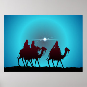 3 WISEMEN u. STERN durch SHARON SHARPE Poster