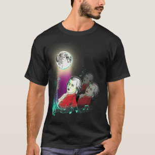 3 Wolfgang Amadeus Mozarts und Mond T-Shirt