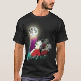 3 Wolfgang Amadeus Mozarts und Mond T-Shirt