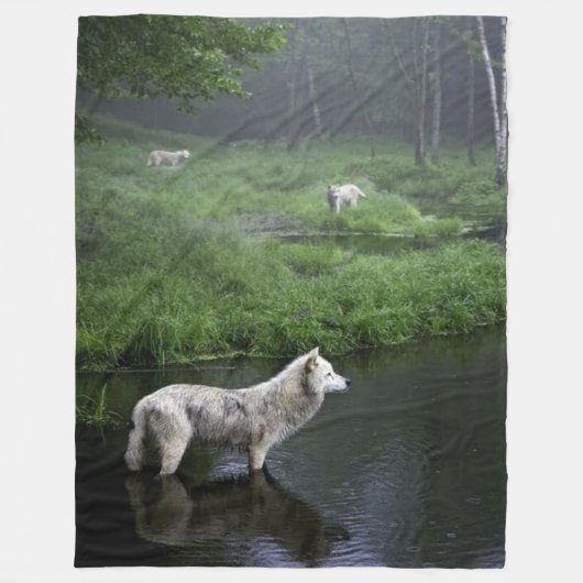 3 WOLVEN FLEECEDECKE (Vorderseite)