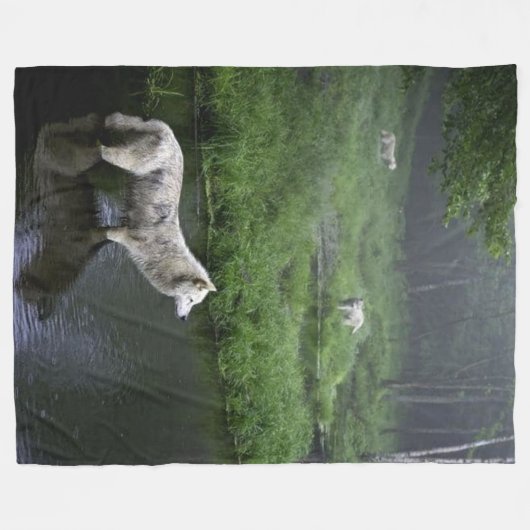 3 WOLVEN FLEECEDECKE (Vorderseite (Horizontal))