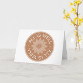 3 Word-Zitate ~All is Well ~Inspiration Karte (Gelbe Blume)
