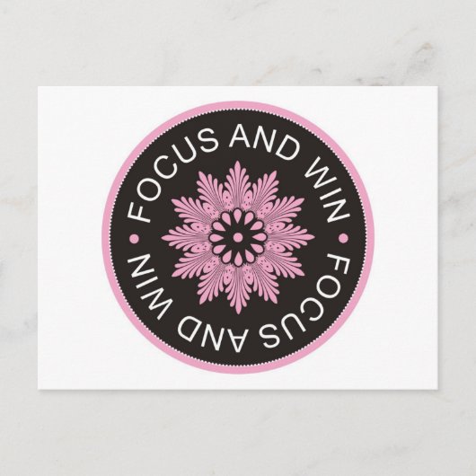3 Word-Zitate ~Focus und gewinnen ~motivierend Postkarte (Vorderseite)