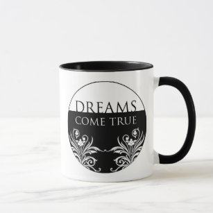 3 Wort Zitat-Träume kommen Wahr-Inspirierend Tasse