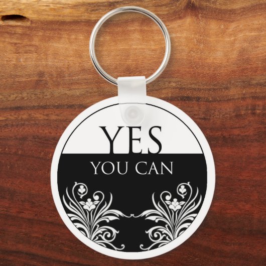 3 Wörter Zitat Ja Schlüsselanhänger (Vorderseite)