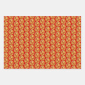 3 WP2 Gold Chinesische Papierschnitt Tiger Jahr wä Geschenkpapier Set (Vorderseite 3)