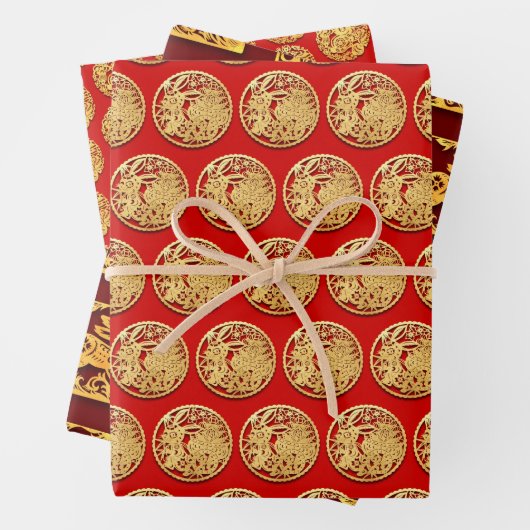 3 WP2 Gold Chinesisches, auf Papier geschnittenes (Beispiel)