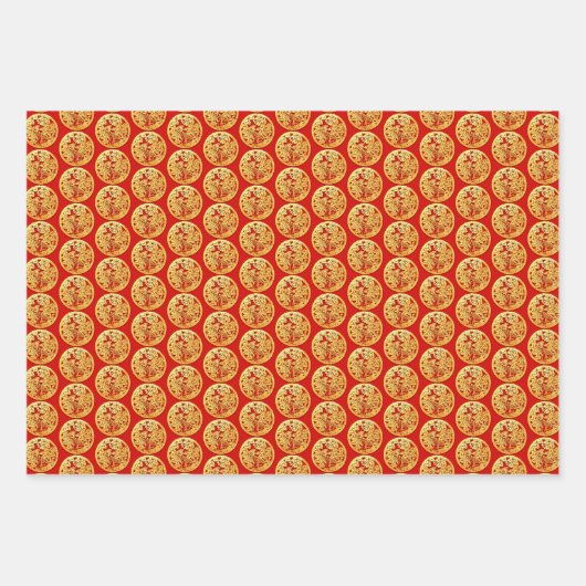 3 WP3 Gold Chinesisches Papier geschnitten Tiger J (Vorderseite 3)