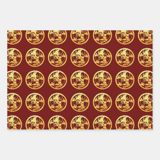 3 WP3 Gold Chinesisches Papier geschnitten Tiger J (Vorderseite 2)