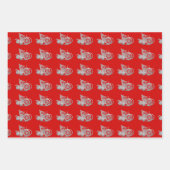 3 WP Chinesische, in Papierform geschnittene Ratte Geschenkpapier Set (Vorderseite 3)