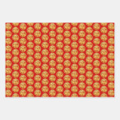 3 WP Gold Chinesische Papierschnitt Tiger Jahr wäh Geschenkpapier Set (Vorderseite 3)