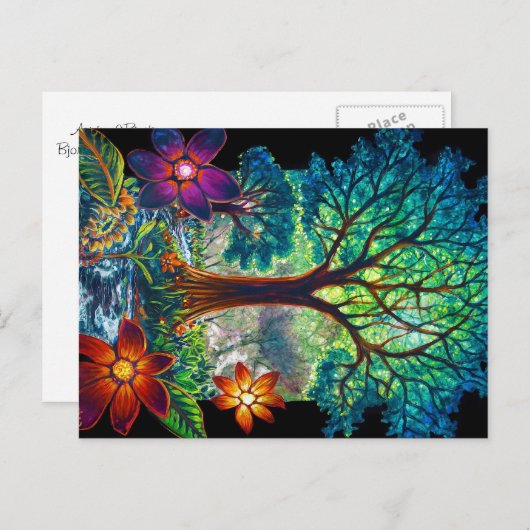 3 Wunschbaum Postkarte (Vorne/Hinten)