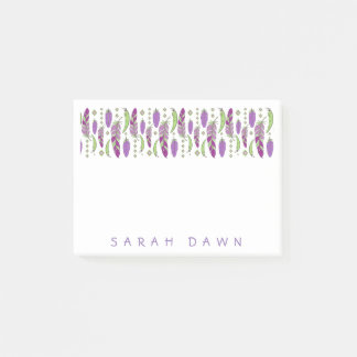 3"x4"-POST-IT-NOTE-FEATHERS LILA INDIVIDUELLE NAME Post-it Klebezettel