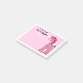 3"x4" POST-IT NOTIERT PINK GIRAFFE-INDIVIDUELLE NA Klebezettel (angewinkelt)