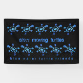 3' x5 zehn langsame blaues Wasser-Schildkröten Banner (Horizontal)