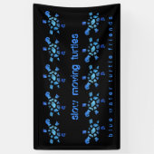 3' x5 zehn langsame blaues Wasser-Schildkröten Banner (Vertikal)