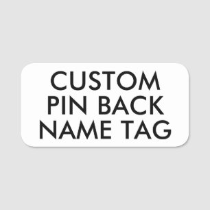 3" x 1.5" abgerundete Pin-Anstecknadel Namensschil Namensschild