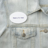 3" x 2" oval Namensschild (Beispiel)