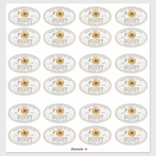 3 x 2" Sonnenblume und Bienenwasserdichtesiegel Aufkleber (Blatt)