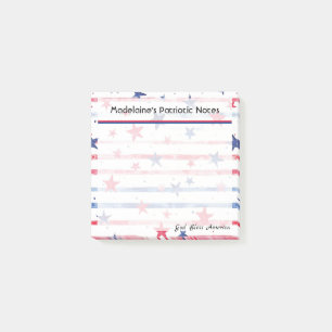 3" x 3" Patrioblau und rot US Flagge Post-it Klebezettel