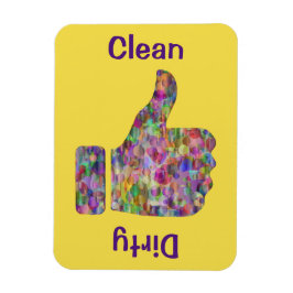 3" x 4" stürzt farbenfroh sauber/schmutzig ab magnet