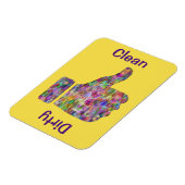 3" x 4" stürzt farbenfroh sauber/schmutzig ab magnet (Linke Seite)