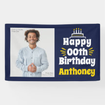 3’ x 5’ Happy Birthday Any Year Foto Banner