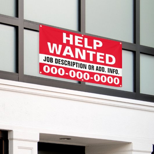 3' X 5' Hilfe Gewollt Banner (Äußeres Gebäude)