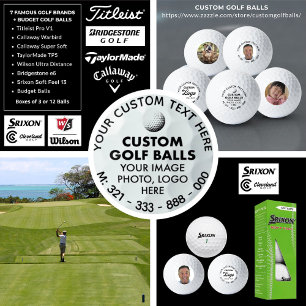 3 x Benutzerdefiniertes Foto Logo Srixon Soft Feel Golfball