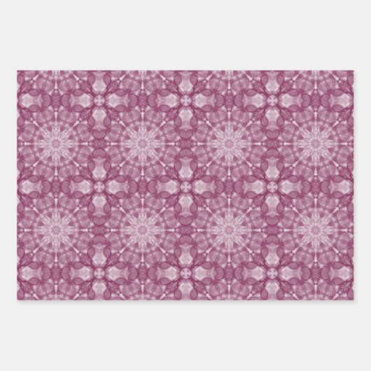 3 x Packpapier mit Etikettenpapier Geschenkpapier Set (Vorderseite 3)