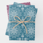 3 x Packpapier mit Etikettenpapier Geschenkpapier Set (Beispiel)