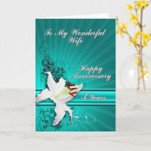 3 year Anniversary card for a wife Karte (Gelbe Blume)