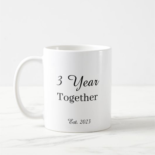 3 Year Anniversary Mug – First Wedding Anniversary Kaffeetasse (Links)