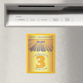 3 Year | Golden Ray 12 Step CUSTOM NAME Magnet (In Situ (Geschirrspüler))
