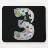 3 Year Old Rock Climbing 3rd Birthday Adventures C Mousepad (Vorne)