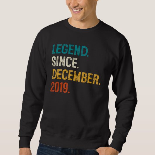 3 Years Old Legend Since December 2019 3rd Birthd Sweatshirt (Vorderseite)