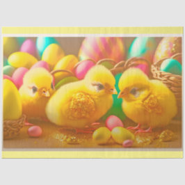 3 Yellow Little Oaster Chicks Collection Seidenpapier