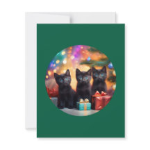 3 Young Blue Mit Augen Black Kittens Weihnachtslan