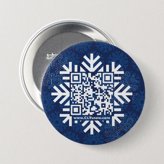 3 Zoll Round Button mit QR-Code Snowflake (Vorne & Hinten)