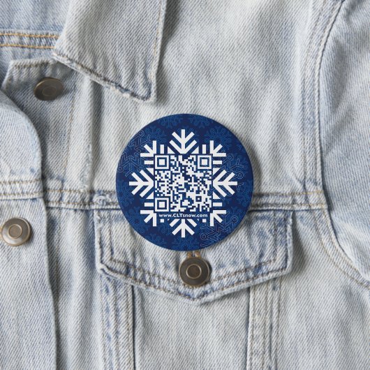 3 Zoll Round Button mit QR-Code Snowflake (Beispiel)