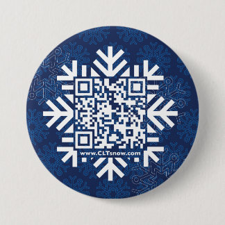 3 Zoll Round Button mit QR-Code Snowflake