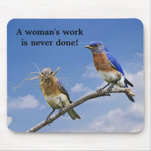 3 zusammenarbeitend, wird die Arbeit a-Frau nie Mousepad