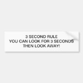 3 zweite Regel-Autoaufkleber Autoaufkleber (Vorne)