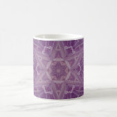 3A Einzigartiger Lila White Star Mandala Kaffeetasse (Mittel)
